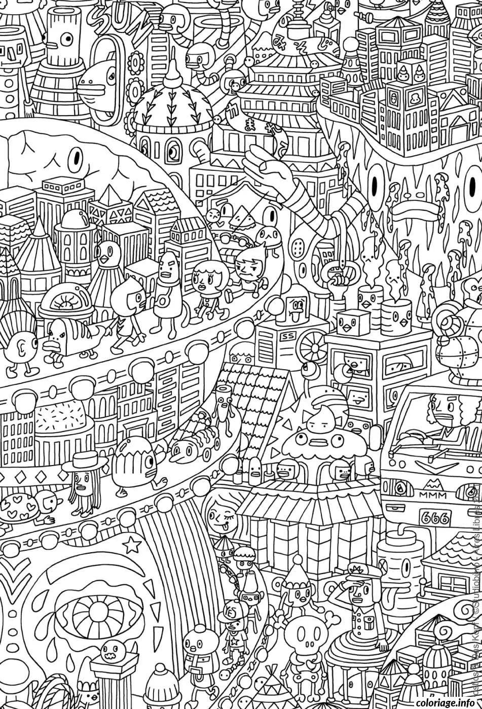 Coloriage Motif abstrait relaxant pour adulte - Adulte à imprimer