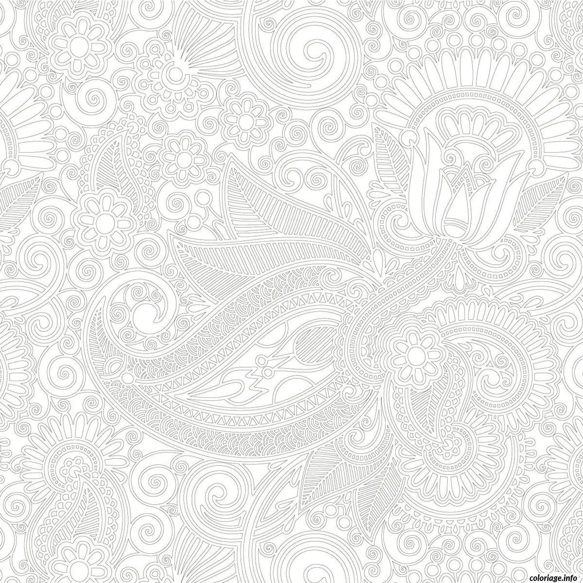 Coloriage Motifs géométriques antistress méditation - Adulte à imprimer