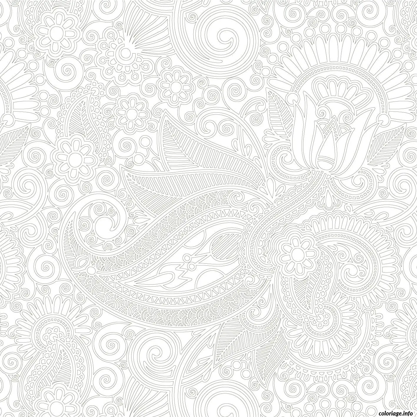 Coloriage Motifs géométriques antistress méditation - Adulte à imprimer