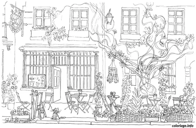 Coloriage Composition méditative géométrique paisible - Adulte à imprimer