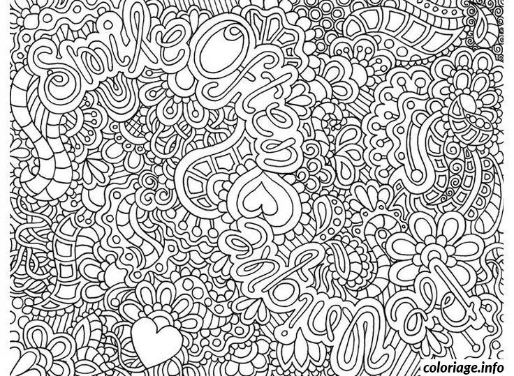 Coloriage Motifs apaisants antistress pour détente - Adulte à imprimer