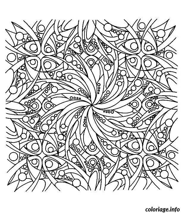 Coloriage Géométrie méditative zen pour adultes - Adulte à imprimer