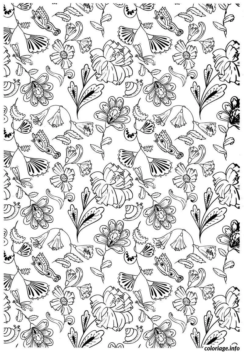 Coloriage Motifs apaisants pour la relaxation adulte - Anti stress à imprimer