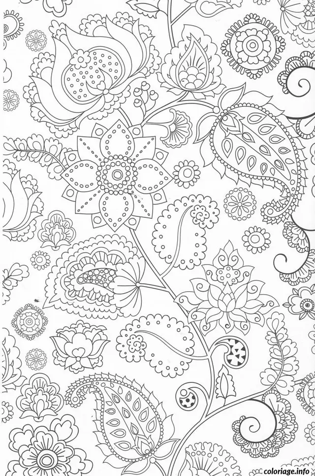 Coloriage Mandala relaxant aux motifs géométriques - Anti stress à imprimer