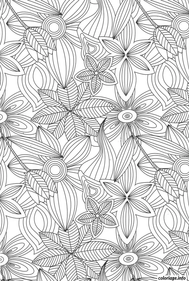 Coloriage Motifs abstraits apaisants zen - Anti stress à imprimer
