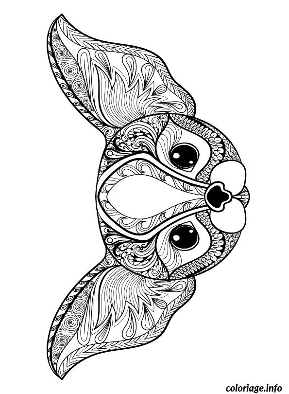 Coloriage Chat difficile adulte dessin - Difficile à imprimer