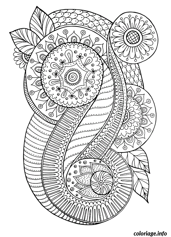 Kleurplaat Moeilijke tekening voor volwassenen om te printen