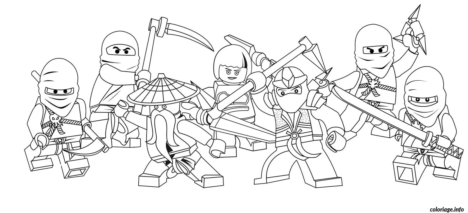 Coloriage Figurine Lego classique aux cheveux blonds - Dessin à imprimer