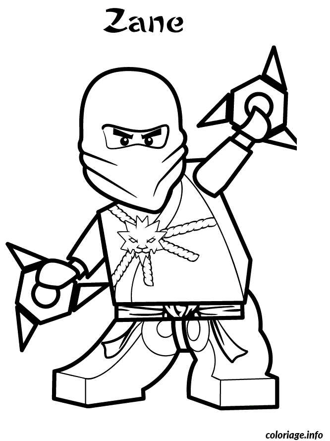 Coloriage Figurine Lego en briques avec expressions - Dessin à imprimer