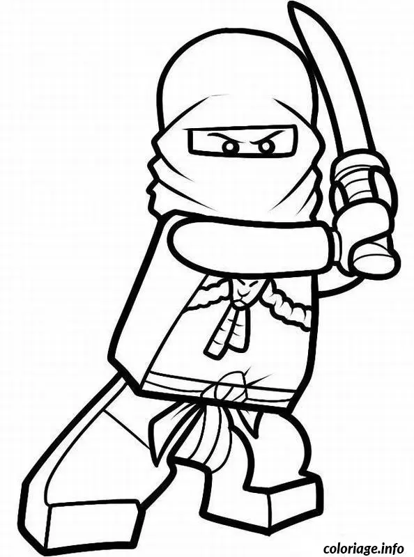 Coloriage Minifigurine Lego aux couleurs vives - Dessin à imprimer