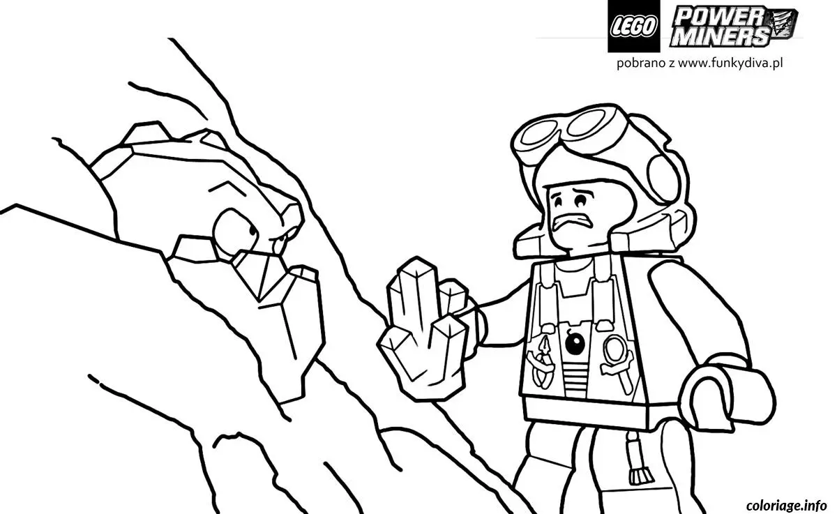 Coloriage Minifigurine Lego souriant - Dessin à imprimer