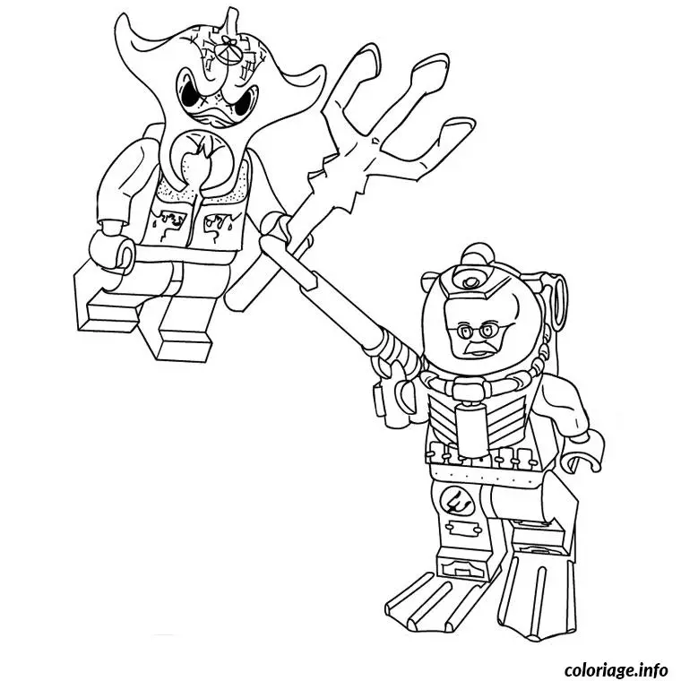 Coloriage Lego atlantis - Lego à imprimer