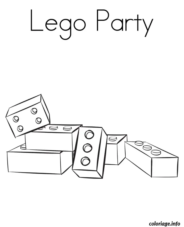Coloriage Figurine Lego souriante avec détails - Dessin à imprimer