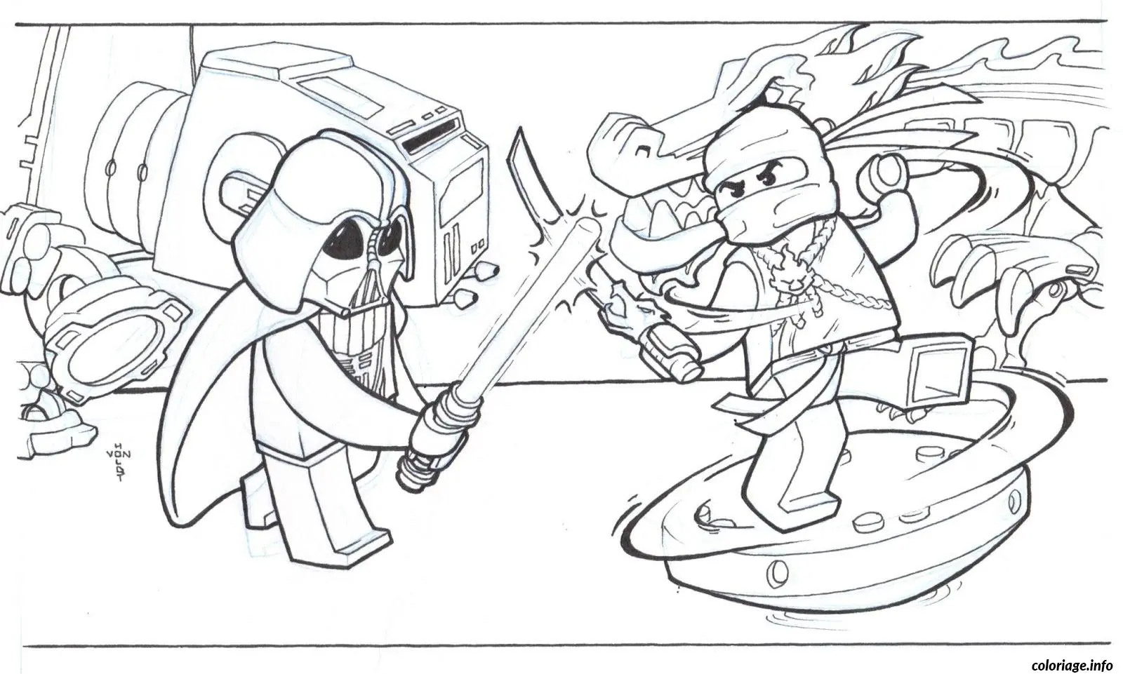 Coloriage Dessin lego 10 - Dessin à imprimer