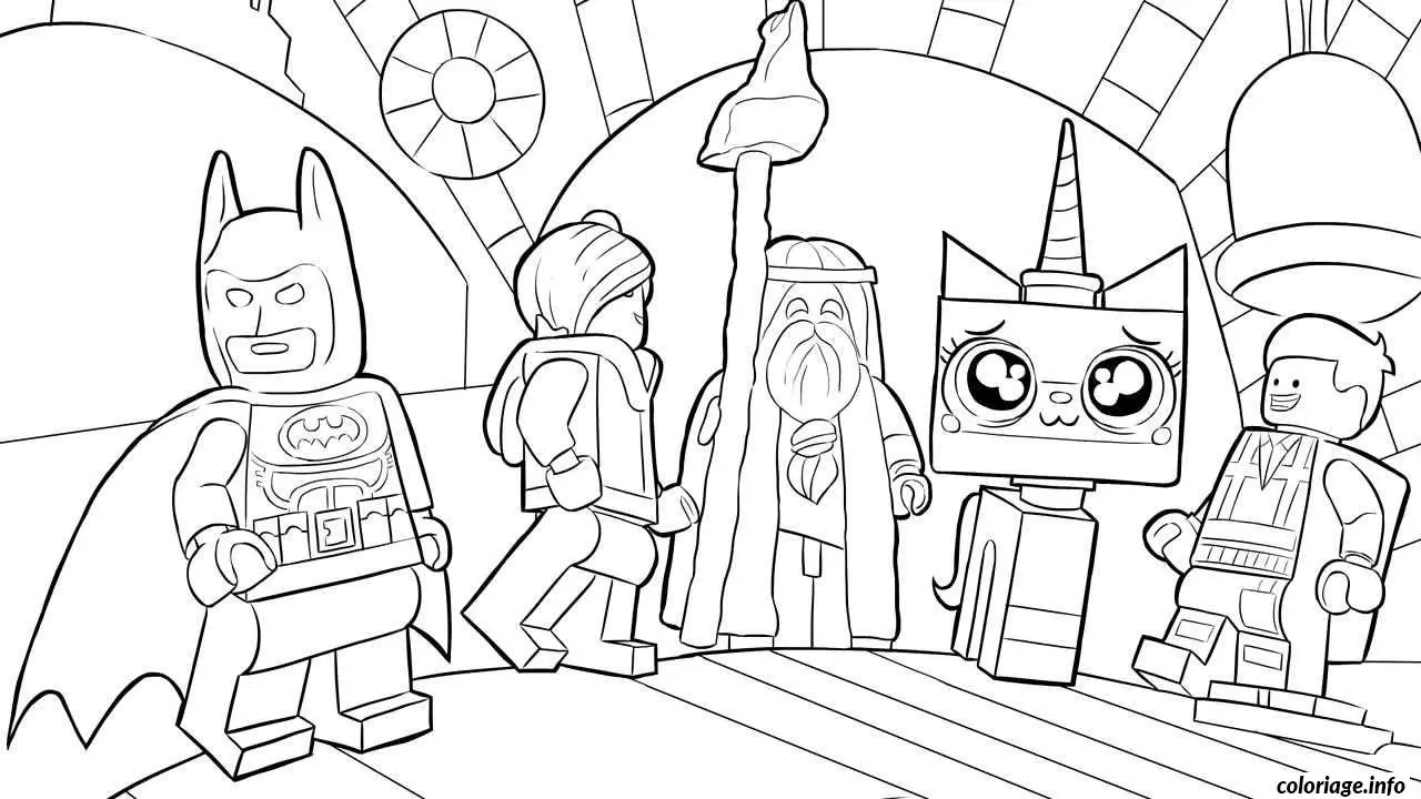 Coloriage Personnage Lego aux cheveux flamboyants - Dessin à imprimer