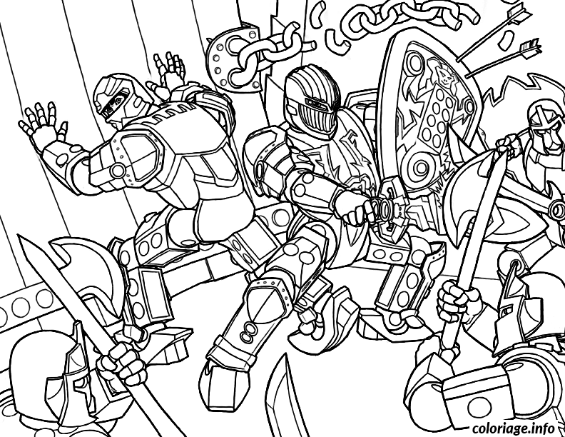 Coloriage Lego - Figurine aux briques colorées - Dessin à imprimer