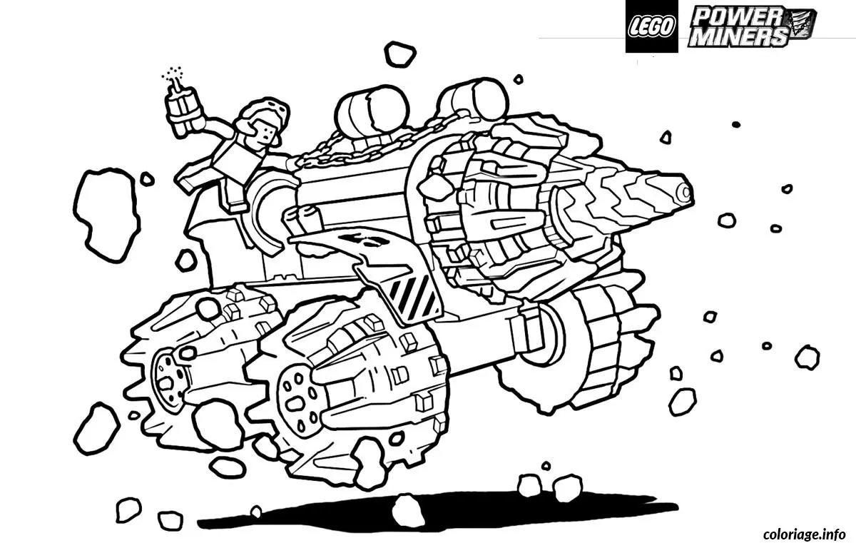 Coloriage Lego power miners - Lego à imprimer