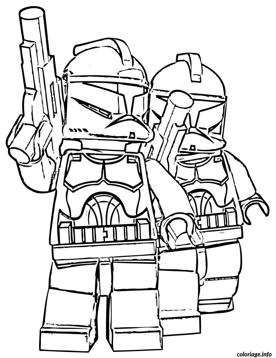 Coloriage Starwars lego 2 - Lego à imprimer