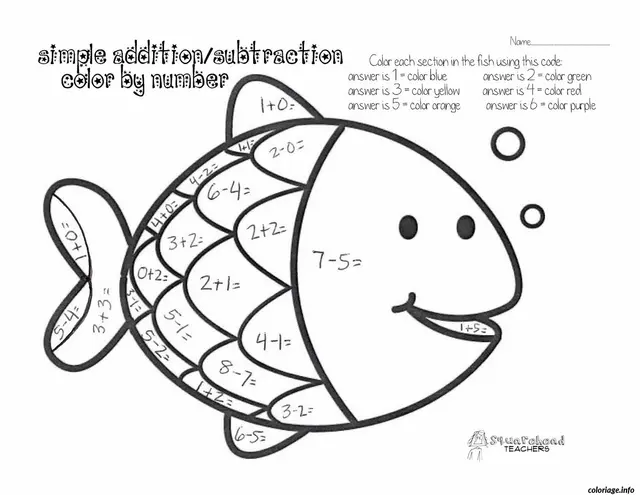 Coloriage Calcul enchanté : dévoile le mystérieux dessin - Magique addition à imprimer