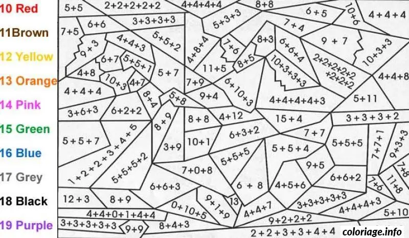 Enchanted Math Mystery to Solve coloring page to print