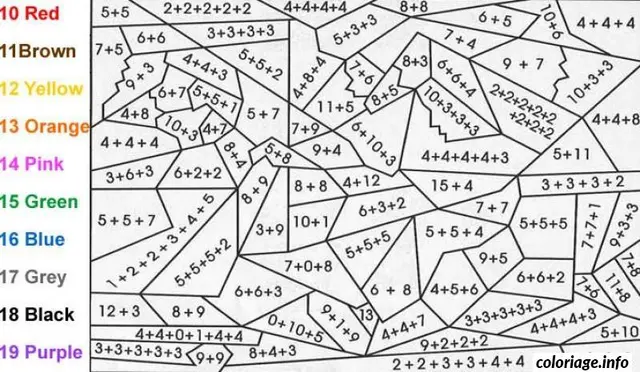 Enchanted Math Mystery to Solve coloring page to print