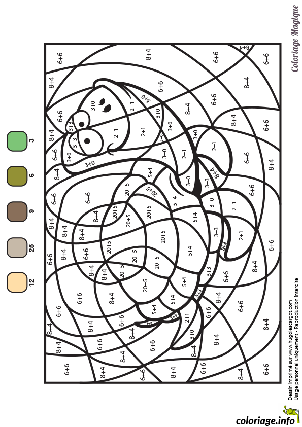 Enchanted Math Mystery to Solve coloring page to print