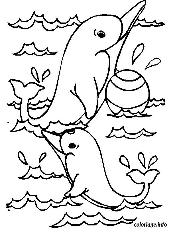 Coloriage Poisson tropical avec nageoires ornées - Poisson à imprimer