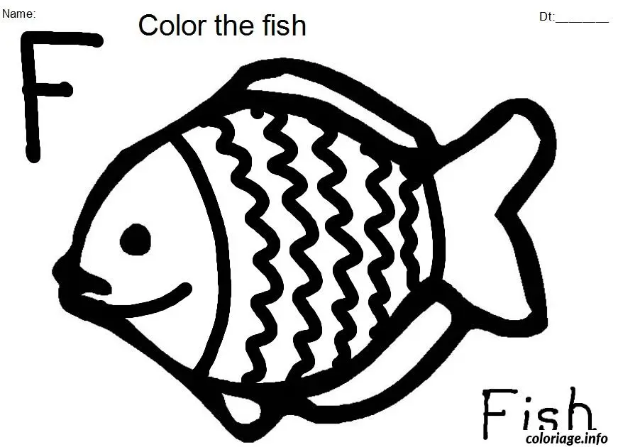 Coloriage Poisson tropical aux écailles brillantes - Poisson à imprimer