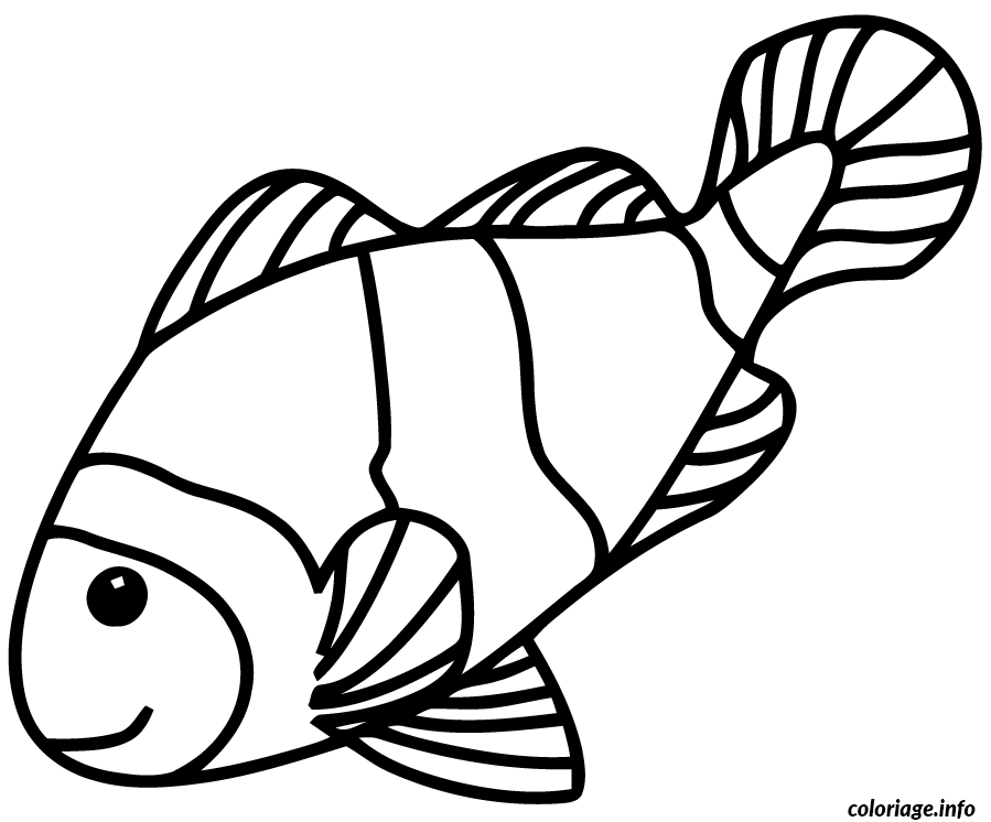 Coloriage Poisson d'eau douce avec motifs - Poisson à imprimer