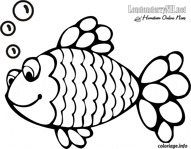 Coloriage Poisson ondulant dans les vagues - Poisson à imprimer