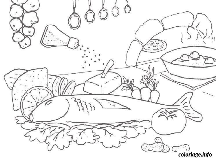Coloriage Poisson tropical aux nageoires ondulantes - Poisson à imprimer