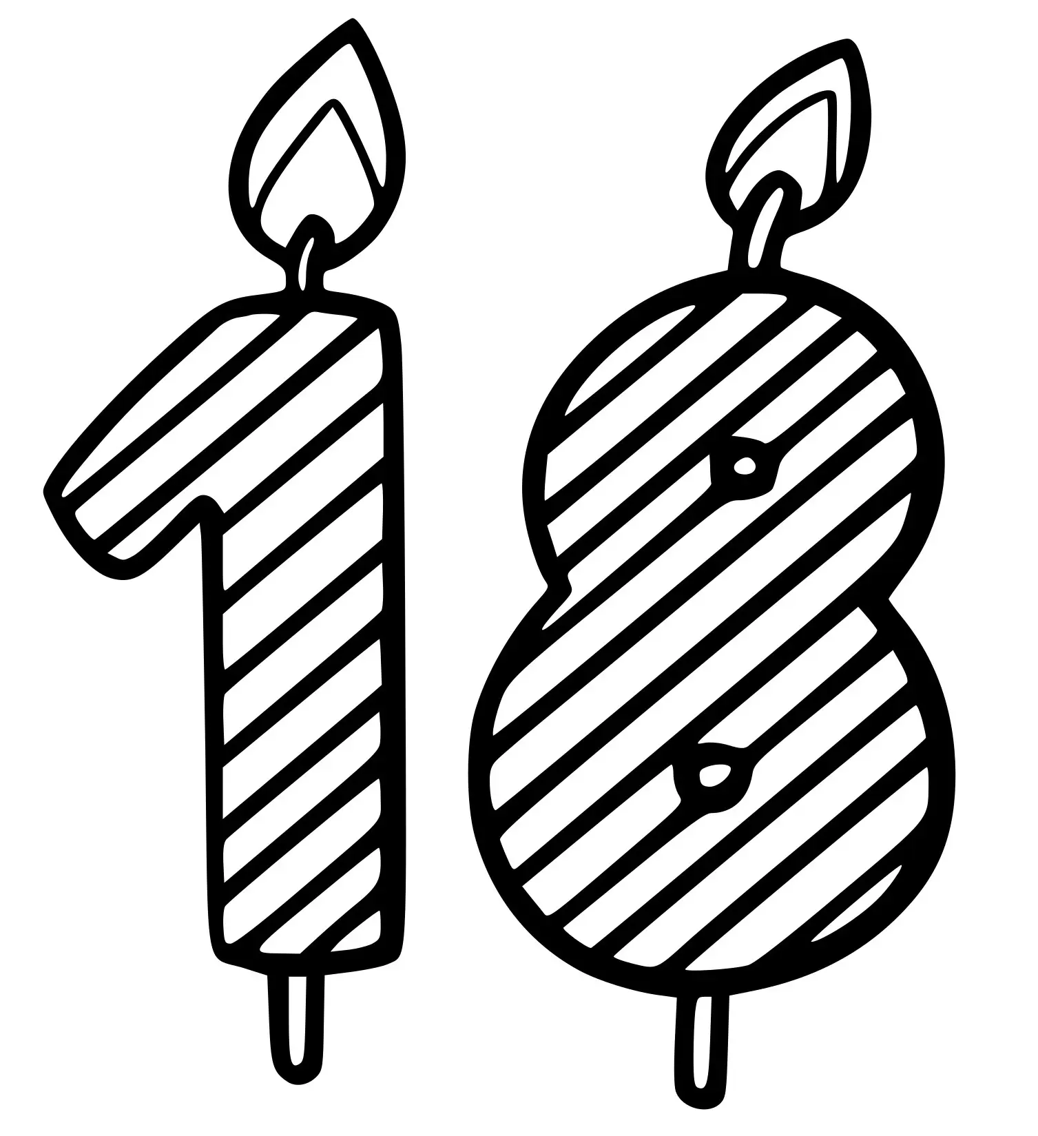 Coloriage 18 Ans - Anniversaire à imprimer