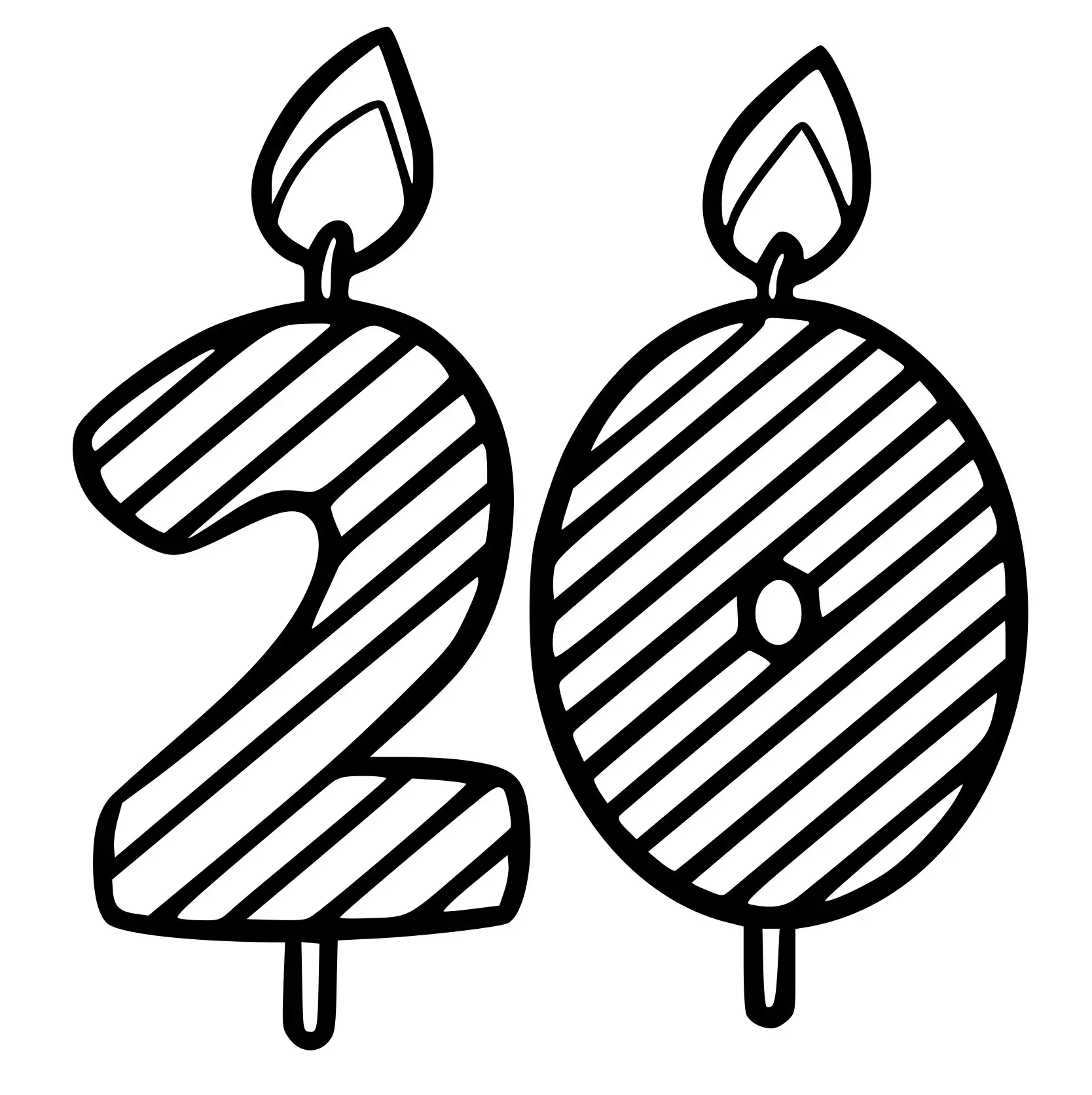 Coloriage 20 Ans - Anniversaire à imprimer