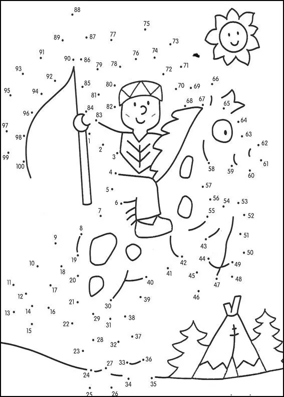 Mystery Number 68 Connect the Dots coloring page to print