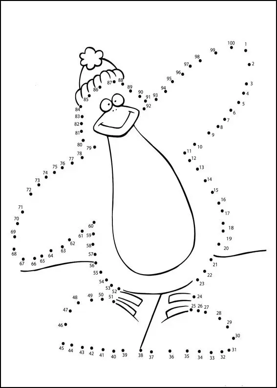 Coloriage Exercice points à joindre ludique jeunesse - Points a relier à imprimer