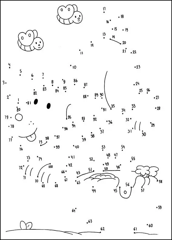 Disegno di Gioco di unisci i punti – livello facile da stampare