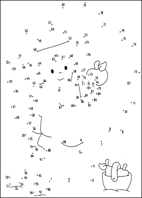 Disegno di Puzzle di punti da unire – livello medio da stampare