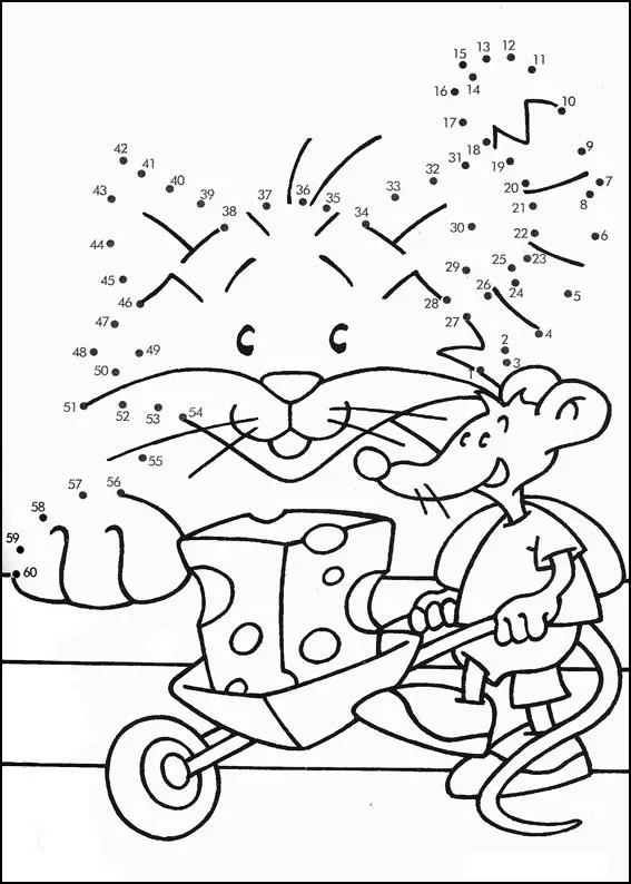 Coloriage Exercice points à relier progressif 57 - Points a relier à imprimer