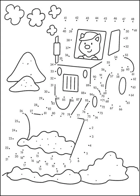Coloriage Jeu de points à relier numéro 10 - Points a relier à imprimer