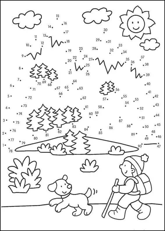 Connect the Dots #126 coloring page to print