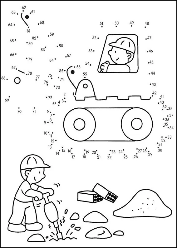 Numbered Connect the Dots coloring page to print