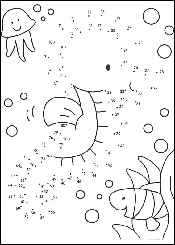 Connect the Dots #122 coloring page to print