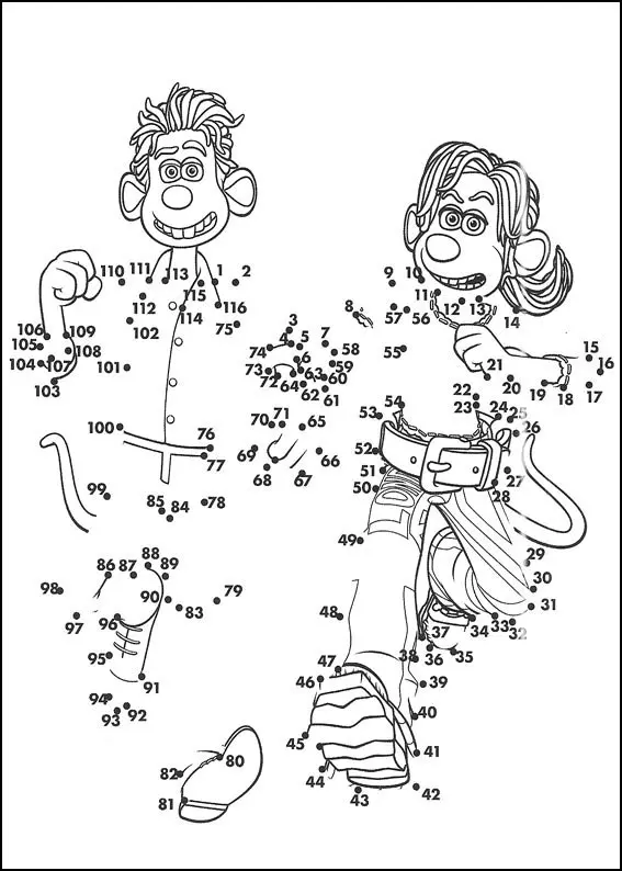 Connect the Dots #135 coloring page to print