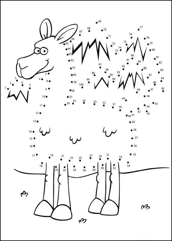 Coloriage Jeu de points à relier numéro 69 - Points a relier à imprimer