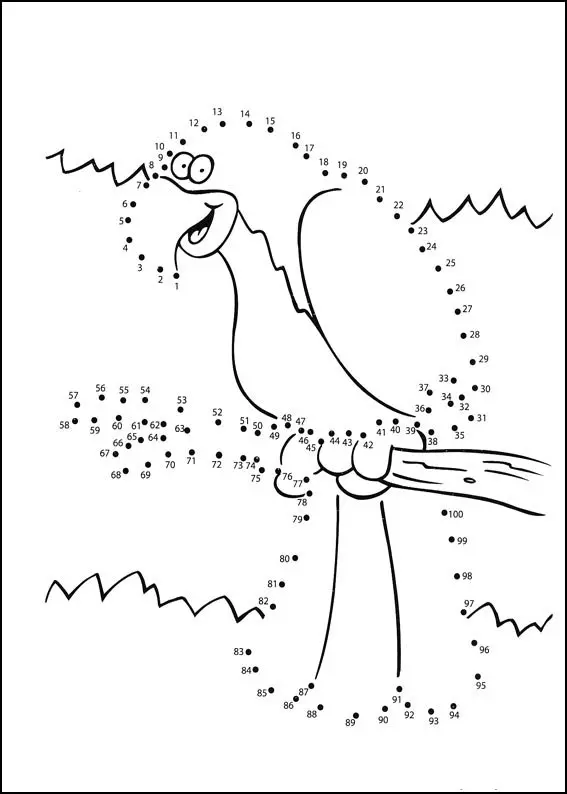 Numbered Connect the Dots coloring page to print