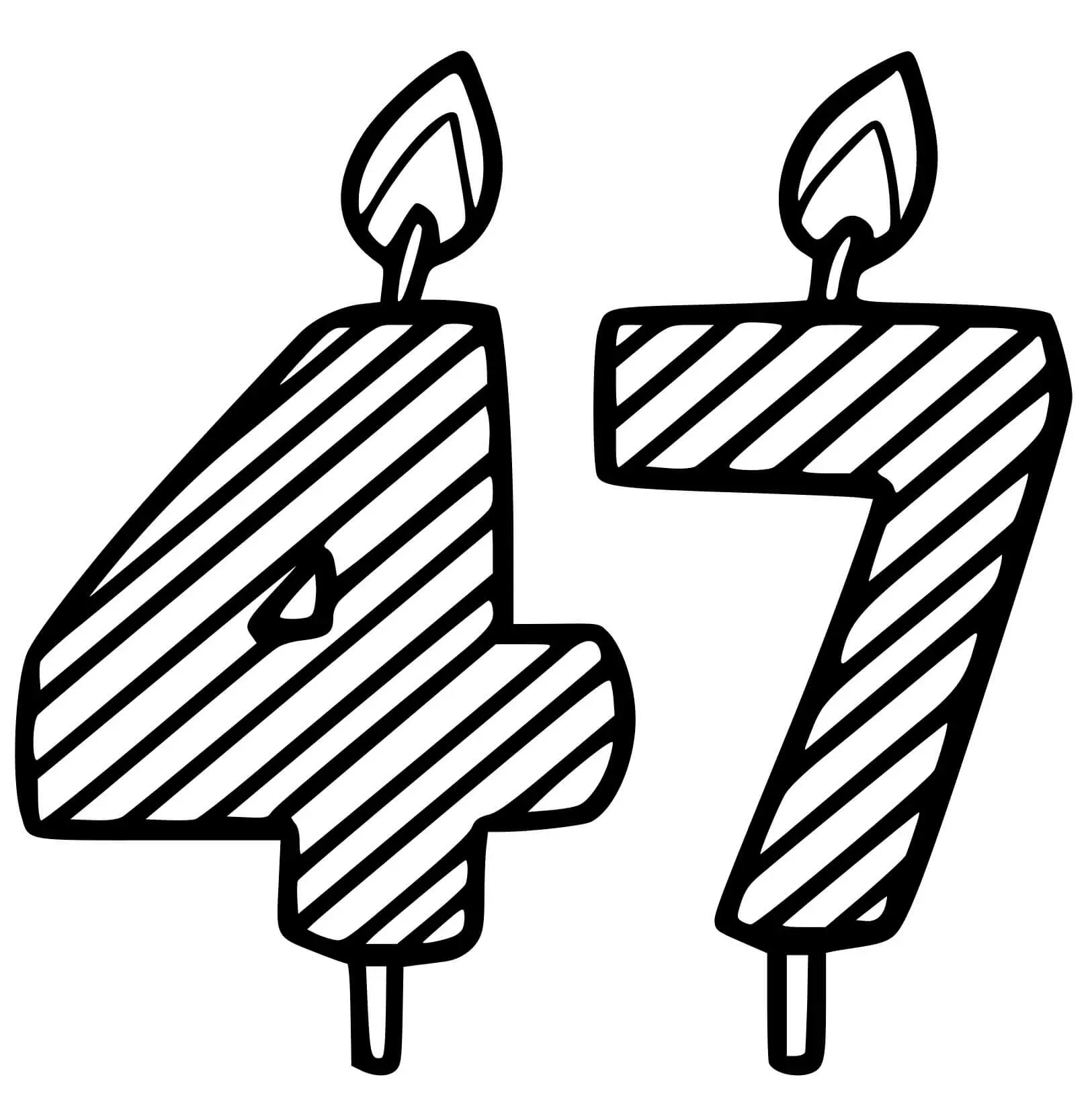 Coloriage 47 Ans - Anniversaire à imprimer