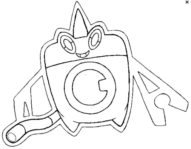 Coloriage 479 motisma lavage pokemon forme alternative - Pokémon forme alternative à imprimer