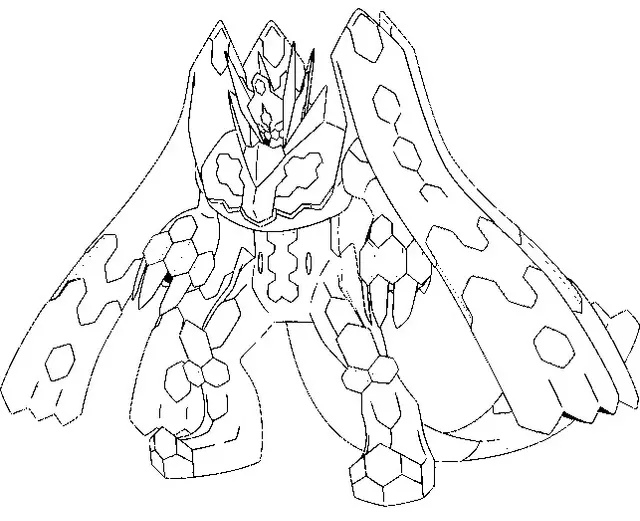 Coloriage 718 zygarde forme parfaite 100 pokemon forme alternative - Pokémon forme alternative à imprimer
