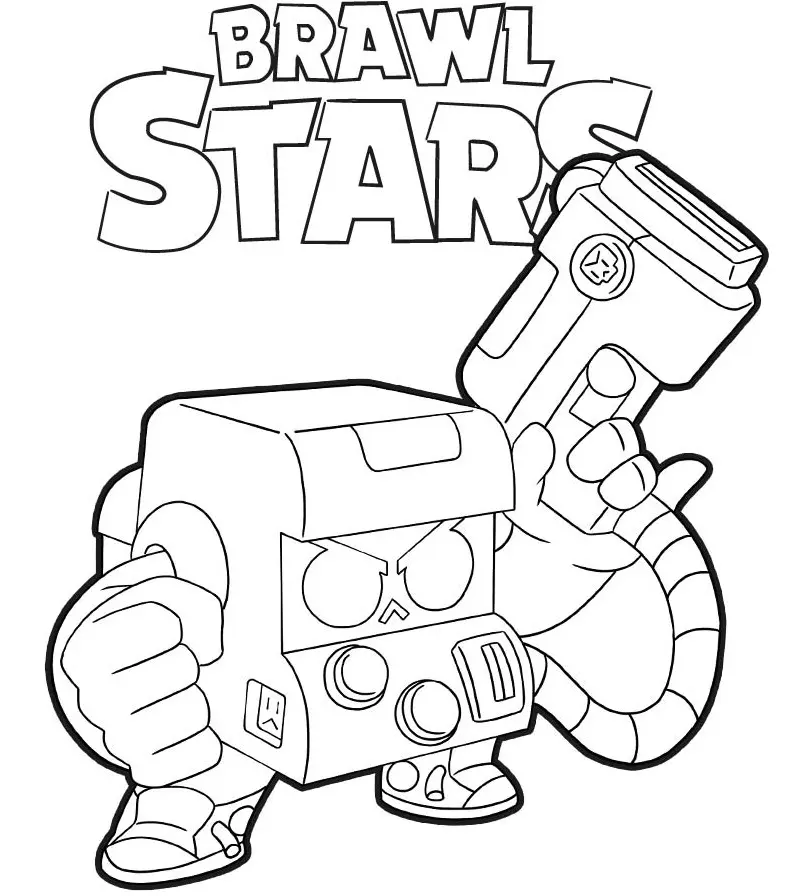 Coloriage 8 Bit Brawl Stars - Brawl stars à imprimer