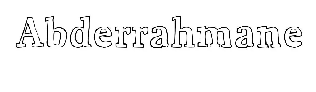 Abderrahmane coloring page to print